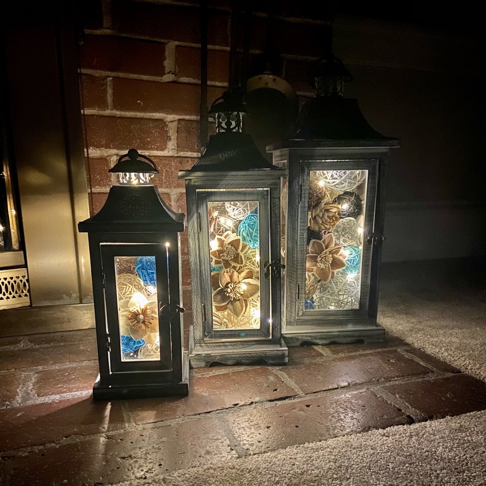 HOMEMADE Glass Lanterns - Picture 2 of 9